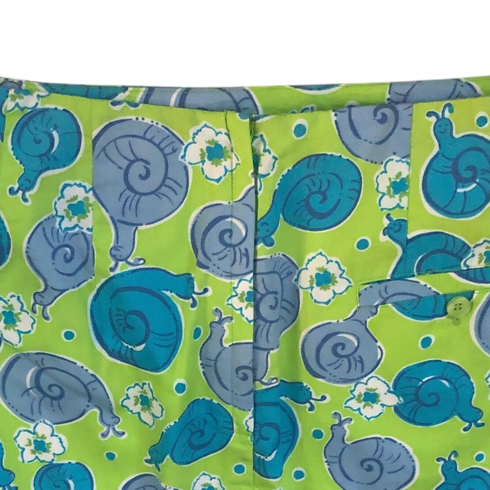 Lilly Pulitzer VTG skirt snail escargot print Lilly White Label cotton lined - Picture 2 of 9